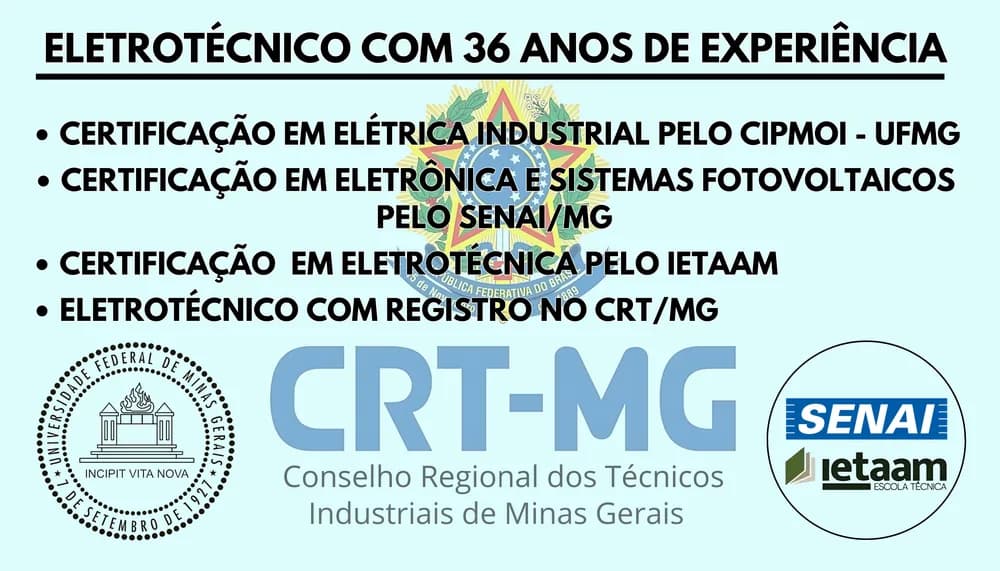 Eletrotécnico Com Registro No Crt/Mg